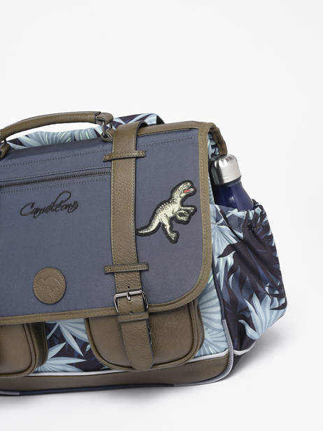 Boekentas 3 Compartimenten Cameleon Grijs vintage urban PBVBCA41 ander zicht 6